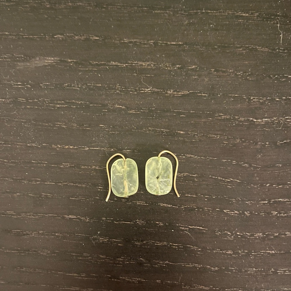 Alex and Ani green quartz earrings